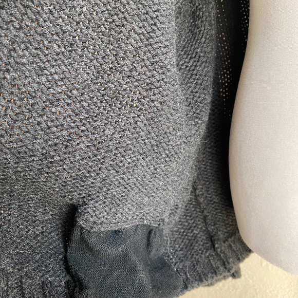 Vince charcoal heather gray wool open front cardigan with 3/4 sleeves Sz S - Picture 8 of 11